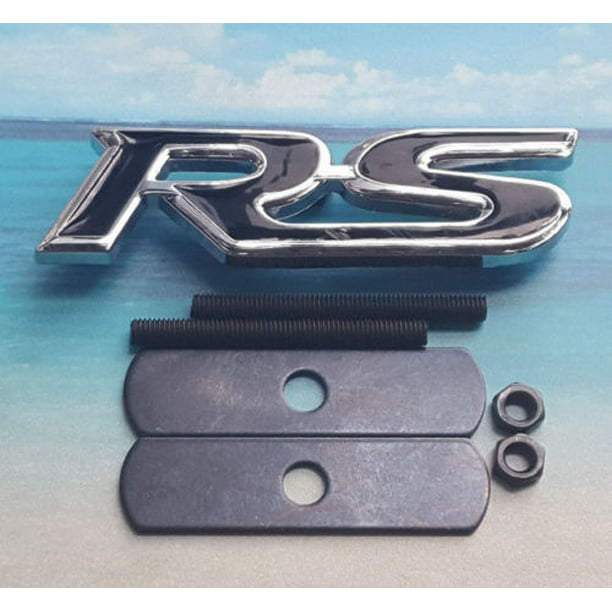 1x OEM Chrome RS Emblem Badge 3D For Camaro Chevy series L1 Black 